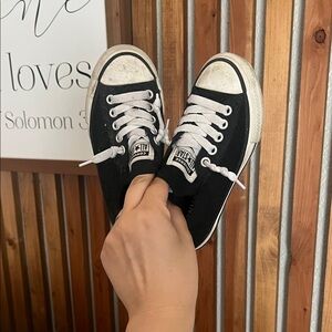 Converse Black and White Low Top Sneakers
